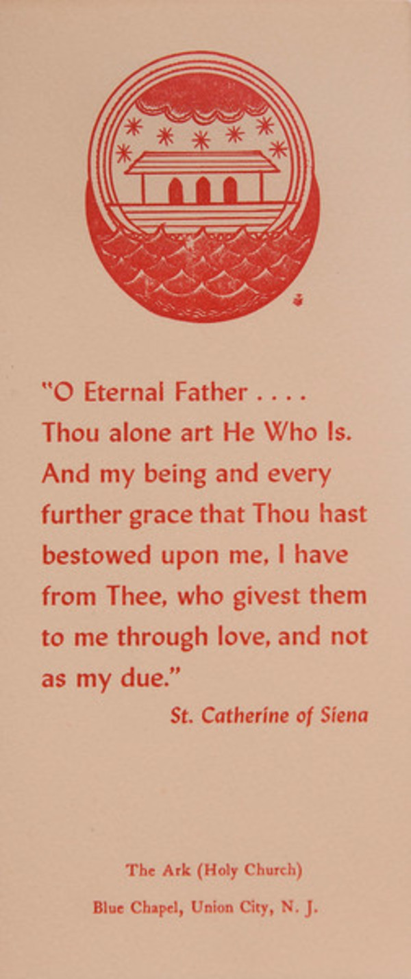 Untitled (Holy Cards--"O Eternal Father...") by Constance Mary Rowe also known as Sister Mary of the  Compassion, O.P.