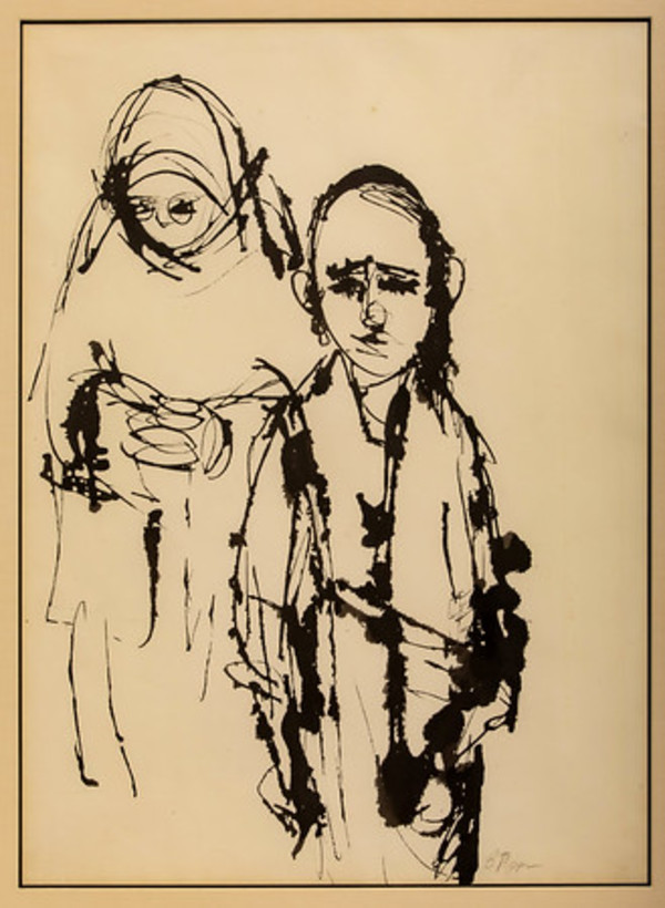 Two Figures (aka Rabbi and Wife) by Beverly Pepper