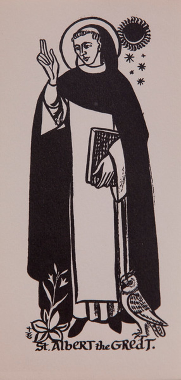 Untitled (Holy Cards--Saint Albert the Great) by Constance Mary Rowe also known as Sister Mary of the  Compassion, O.P.