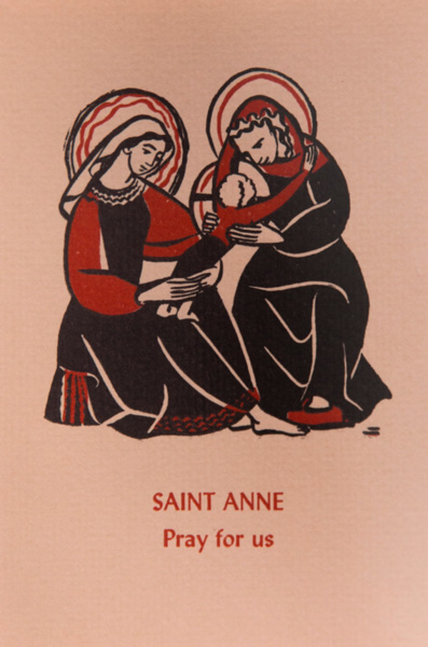 Untitled (Holy Cards--Saint Anne Pray for us) by Constance Mary Rowe also known as Sister Mary of the  Compassion, O.P.