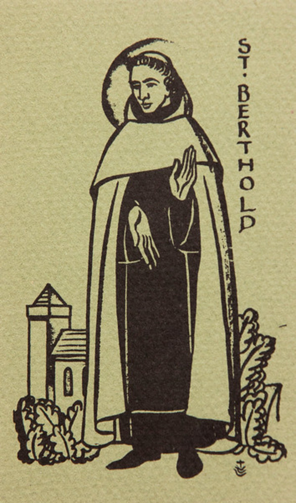 Untitled (Holy Cards--Saint Berthold) by Constance Mary Rowe also known as Sister Mary of the  Compassion, O.P.