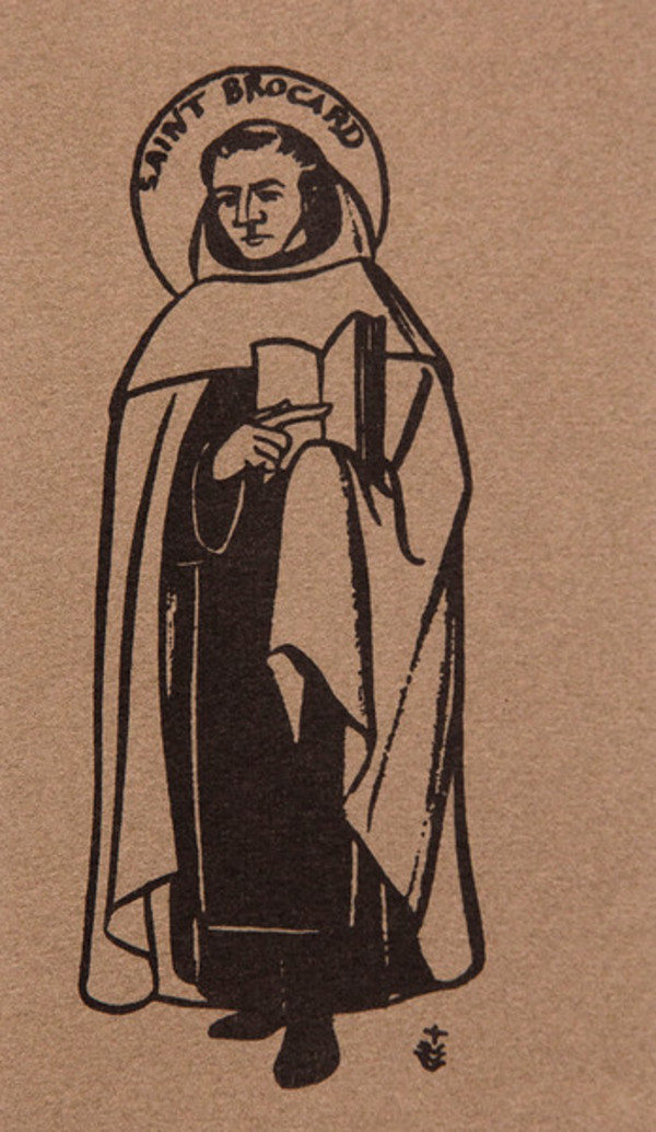 Untitled (Holy Cards--Saint Brocard) by Constance Mary Rowe also known as Sister Mary of the  Compassion, O.P.