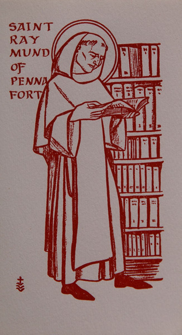 Untitled (Holy Cards--Saint Raymund of Pennafort) by Constance Mary Rowe also known as Sister Mary of the  Compassion, O.P.