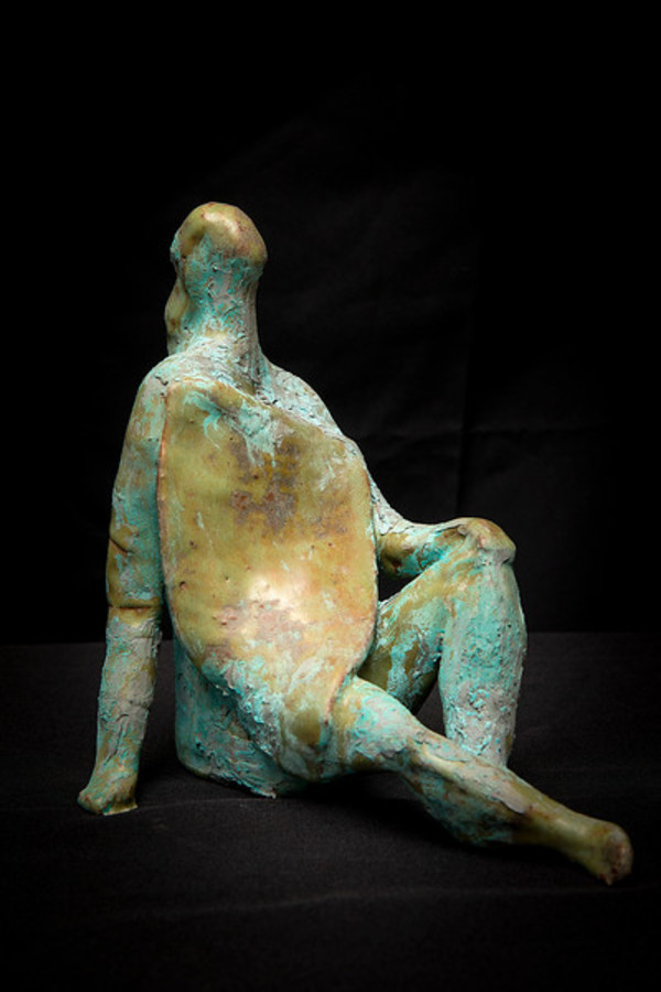 Seated Blue Lady by Evelyn Wilson
