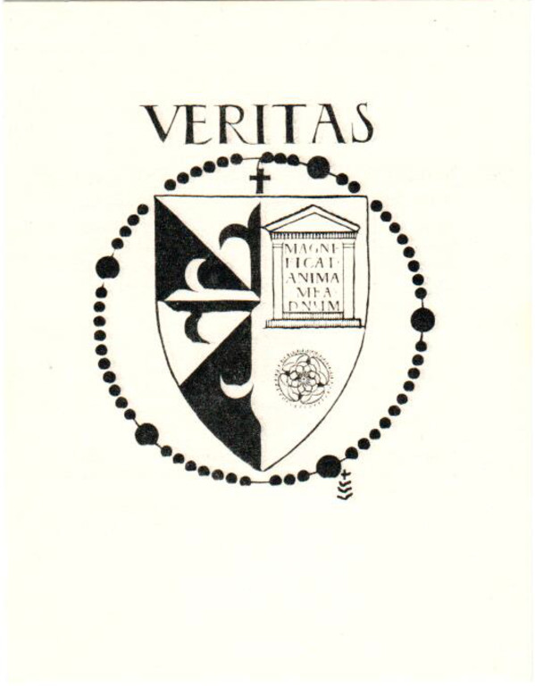 Untitled (Holy Cards--Veritas 3) by Constance Mary Rowe also known as Sister Mary of the  Compassion, O.P.