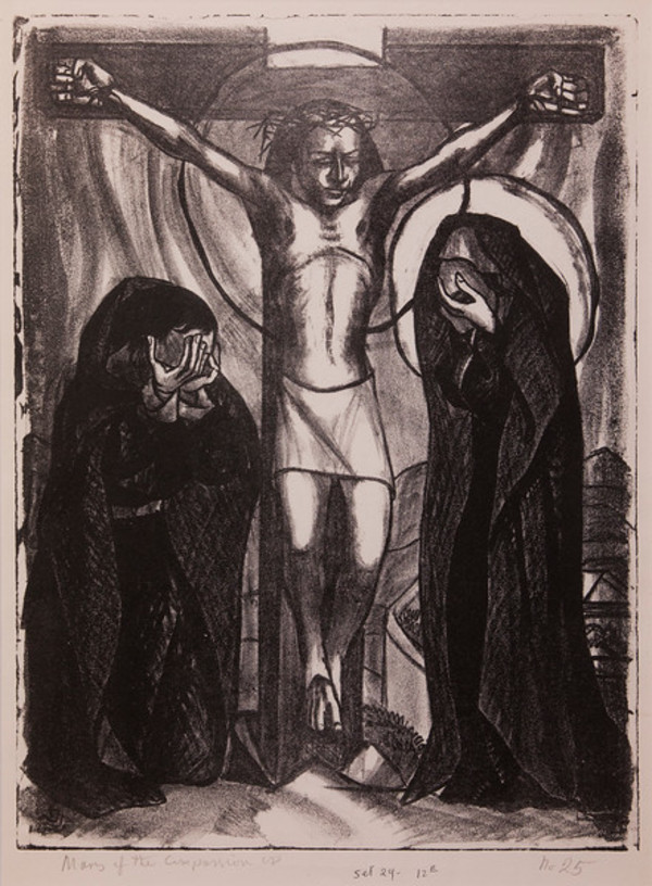 Stations of the Cross, No. XII Jesus is Nailed to the Cross by Constance Mary Rowe also known as Sister Mary of the  Compassion, O.P.