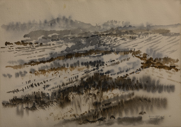 Landscape-Brown and Grey by Anna Tefft-Siok