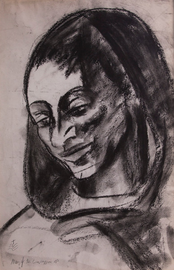 Untitled (Study of St. Martin de Porres) by Constance Mary Rowe also known as Sister Mary of the  Compassion, O.P.