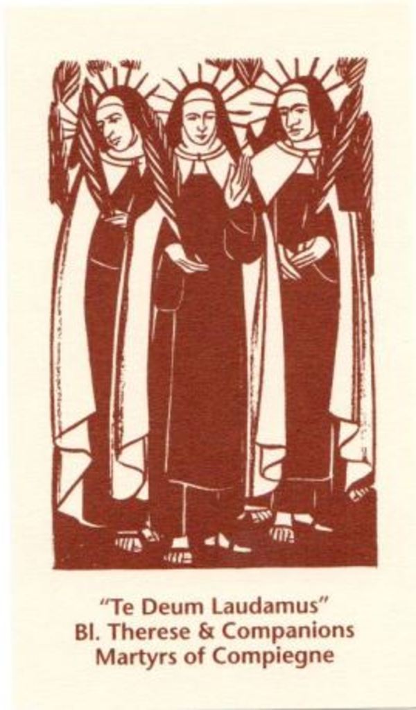 Untitled ("Te Deum Laudamus" Bl. Therese & Companions Martyrs of Compiegne) by Constance Mary Rowe also known as Sister Mary of the  Compassion, O.P.