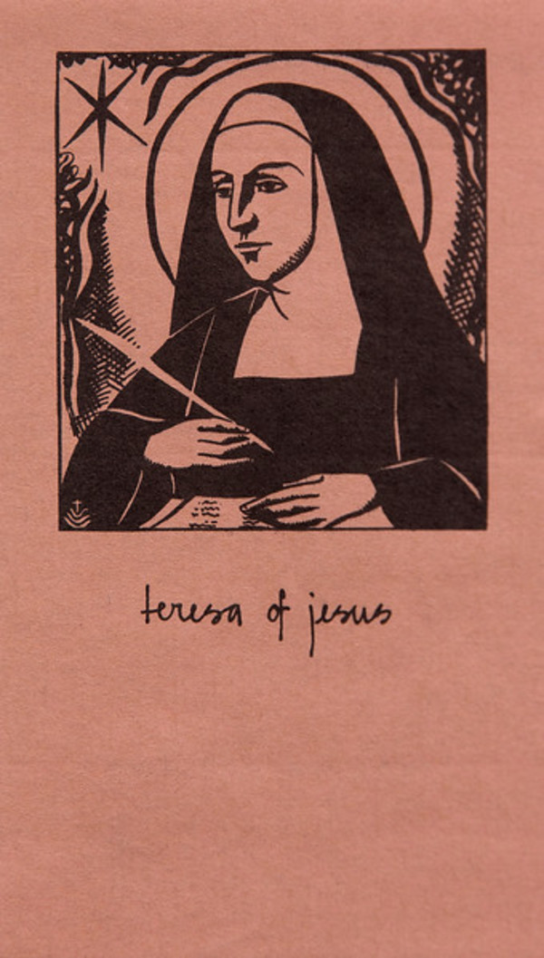 Untitled (Holy Cards--Teresa of Jesus) by Constance Mary Rowe also known as Sister Mary of the  Compassion, O.P.