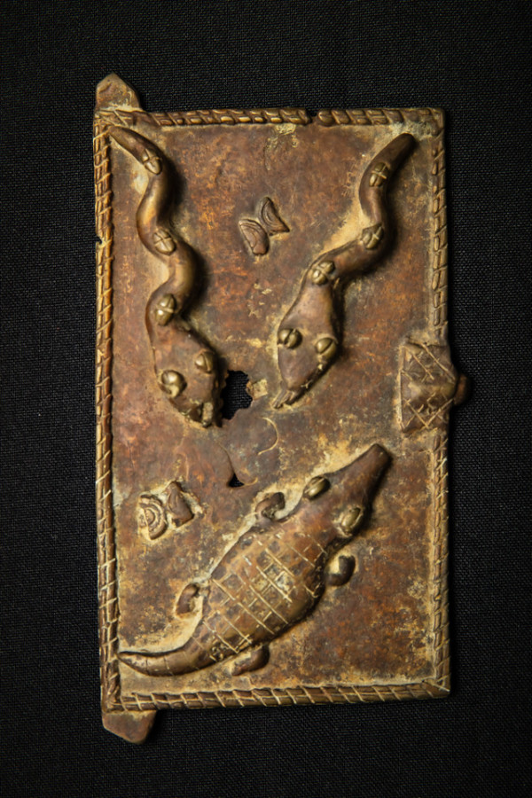 Untitled (Plaque of Two Snakes and a Crocodile) by Artist Unknown