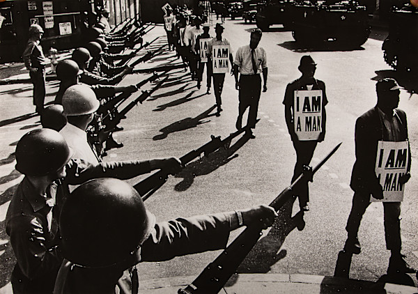 Untitled (Civil Rights Marchers with "I Am a Man" Signs, March 29, 1968) by Artist Unknown