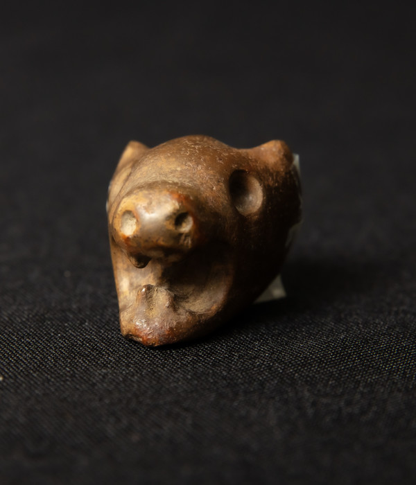 Untitled (Prehistoric  Cahokia Wolf Head Pipe) by Artist Unknown
