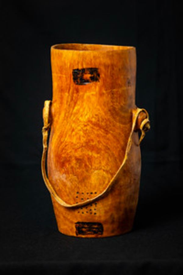 Untitled (Decorated Wood Container of the Turkana People) by Artist Unknown