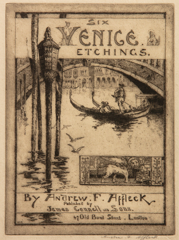 Six Venice Etchings by Andrew F. Affleck, Image 1.