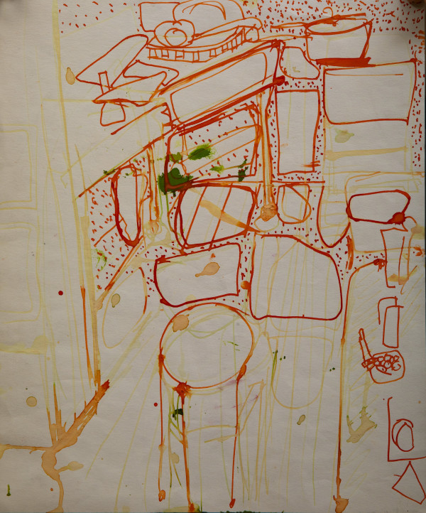 Untitled (Kitchen Drawing) by Artist Unknown