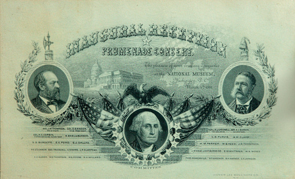 Untitled (President Garfield Inauguration Invitation) by Artist Unknown