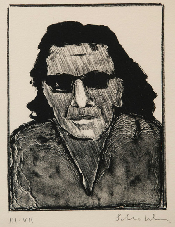 Self Portrait with Dark Glasses by Fritz Scholder