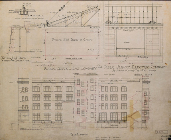 Untitled C (Architectural Drawing 25 Journal Square) by John T. Rowland