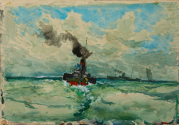 Untitled (Boat on Water) by Ross Turner