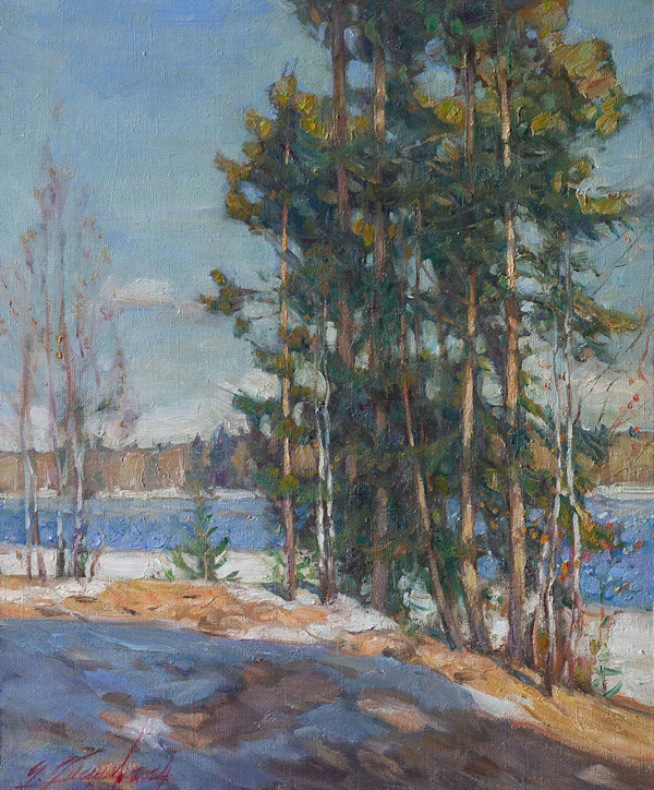 Весна на озере by Александр Абинов