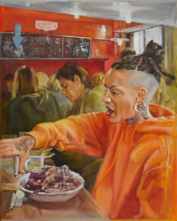 Girl In Orange by Pamela Larson Toscher, Image 1.