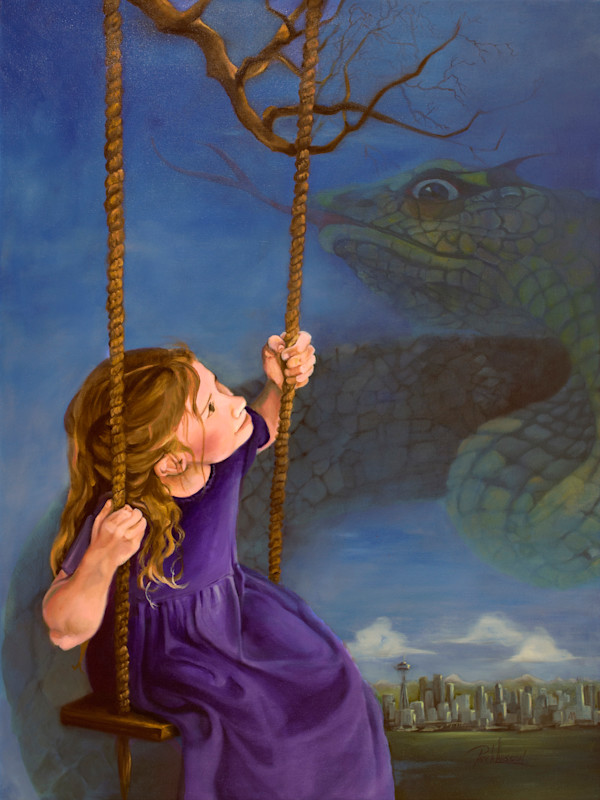 Girl On A Swing by Pamela Larsson Toscher
