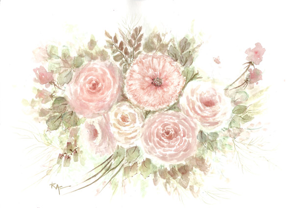 Vintage Rose Garden by Rosangela Castro