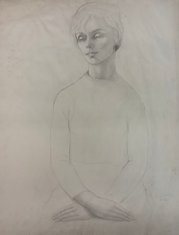 Woman with folded hands by Irena Baruch Wiley, Image 1.
