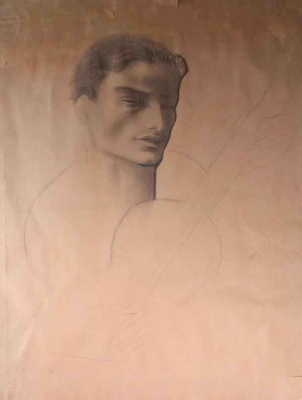 Guitarist, date unknown by Irena Baruch Wiley, Image 1.