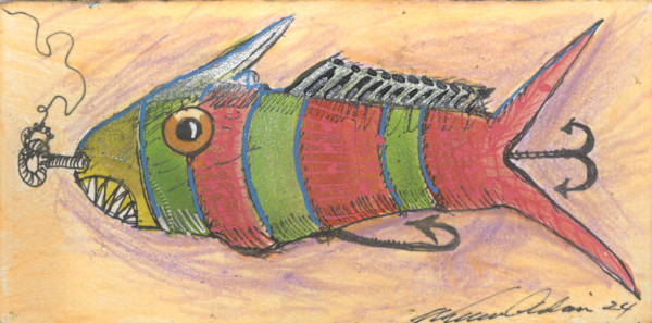 Yikes Stripes Lure by William B. Adair