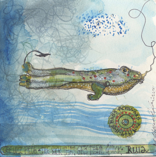 Bass Ackward Card Lure by William B. Adair, Image 1.