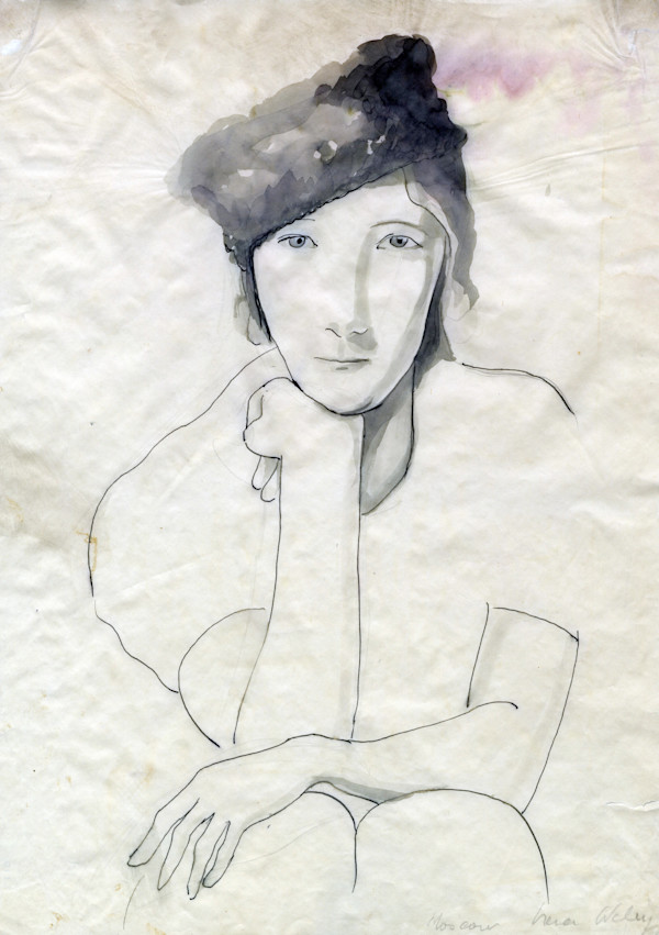 Woman with hat, Moscow by Irena Baruch Wiley, Image 1.