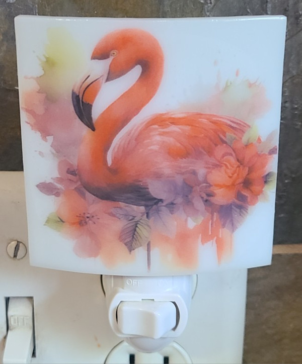Nightlight-Pink Flamingo by Kathy Kollenburn