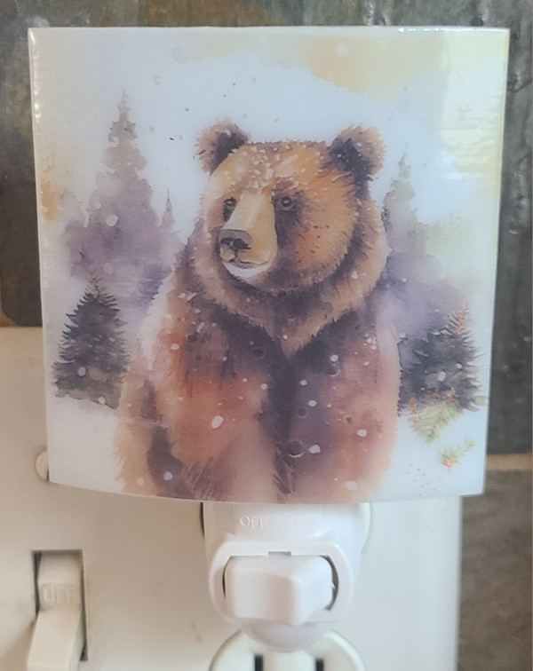Nightlight-Forest Bear by Kathy Kollenburn