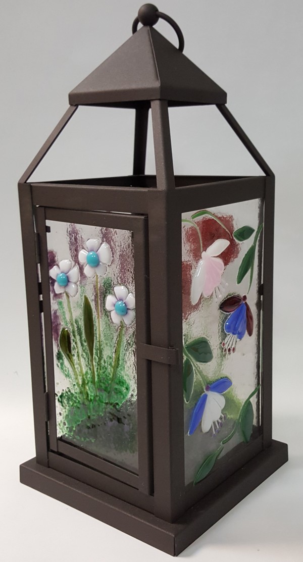 Lantern with Botanical Panels, Large by Kathy Kollenburn
