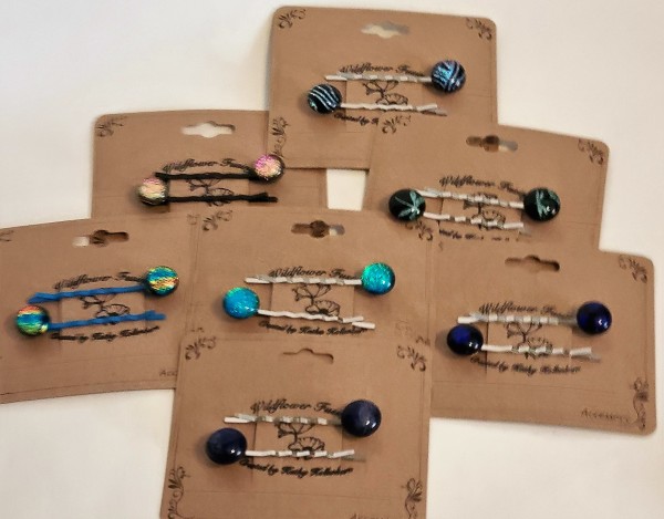 Bobby Pins, Set of Two with Dots, Assorted by Kathy Kollenburn