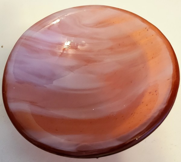 Small Bowl-Red Tint with White Streaky