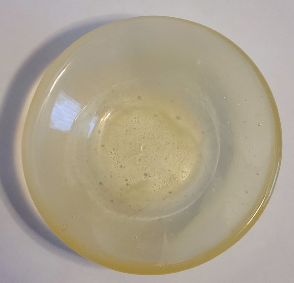 Small Bowl-Yellow Tint with White Streaky by Kathy Kollenburn