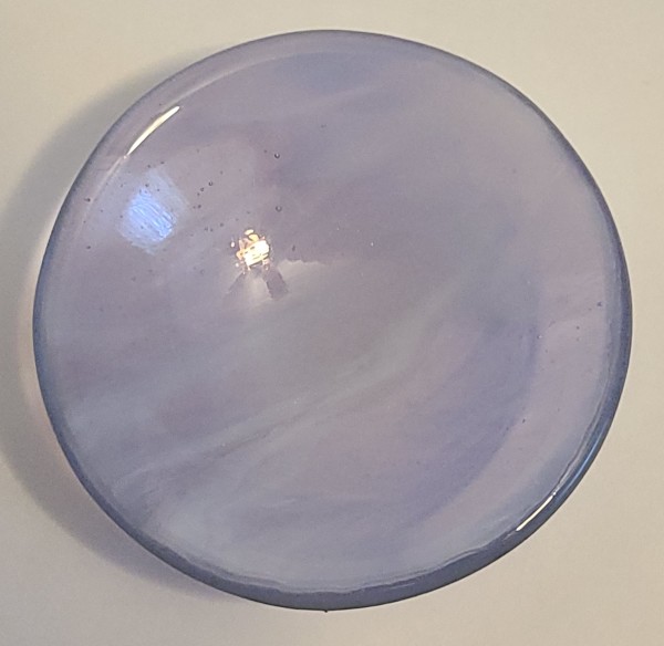Small Bowl-Neo Lavender Tint with White Streaky by Kathy Kollenburn