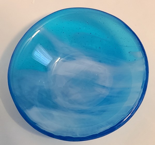 Small Bowl-Turquoise with White Streaky