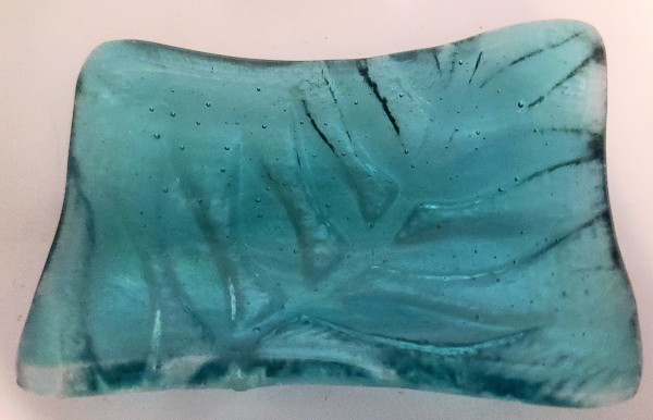 Trinket Dish-Turquoise with Fern Imprint