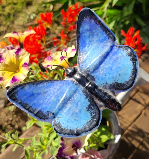 Plant Pick-Butterfly, Large in Blues