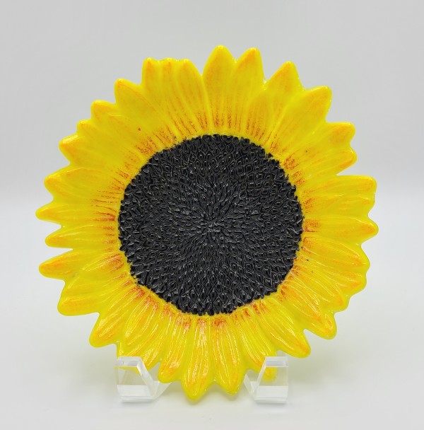 Sunflower Plate, Large-Yellow with Black Center