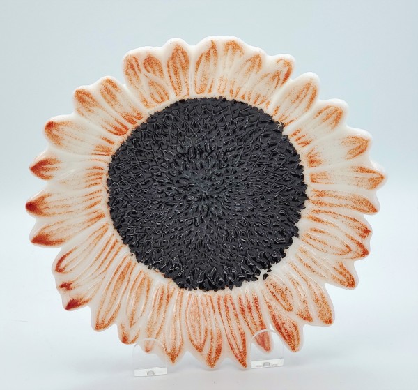 Sunflower Dish-White with Red Tinge by Kathy Kollenburn