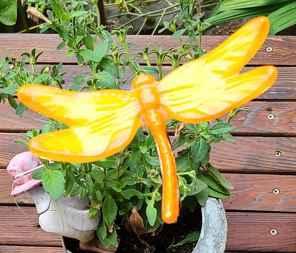Plant Pick--Butterfly, Orange/Marigold, Large