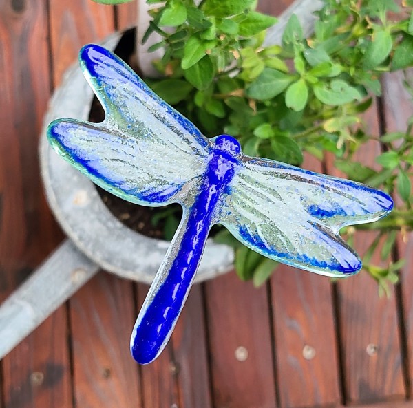 Plant Pick-Blue/Aqua Dragonfly, Medium