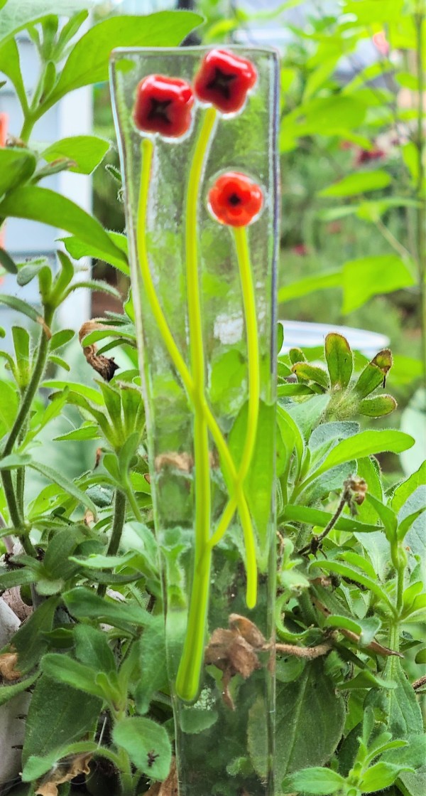 Plant Stake-3 Poppies