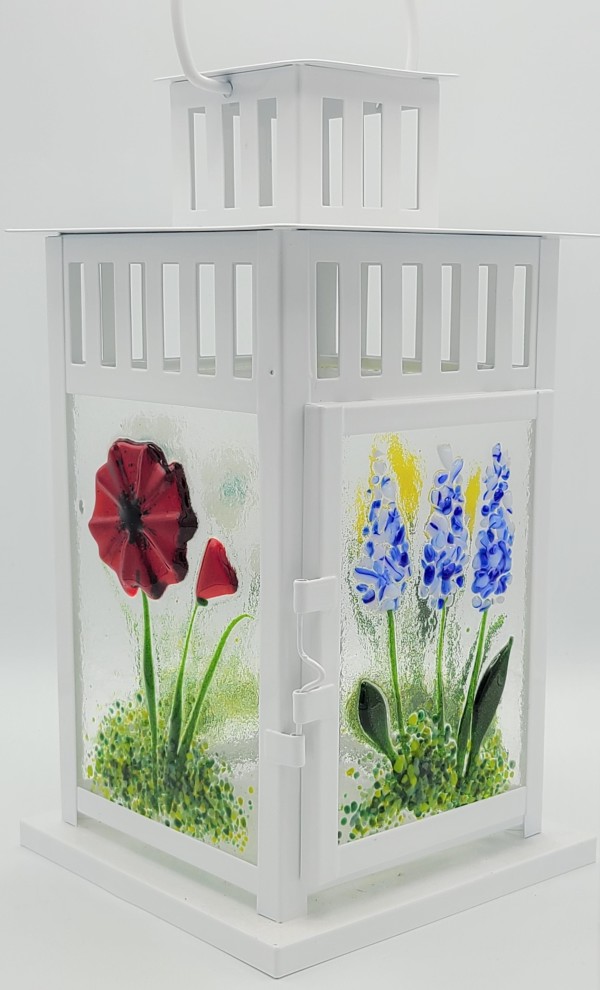 Lantern with Floral Panels by Kathy Kollenburn