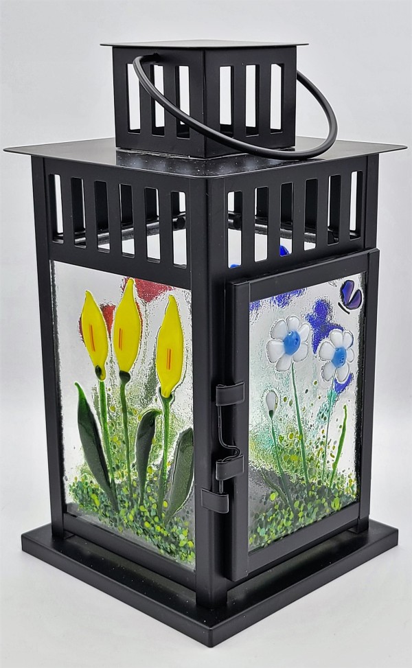 Lantern with Floral Panels by Kathy Kollenburn